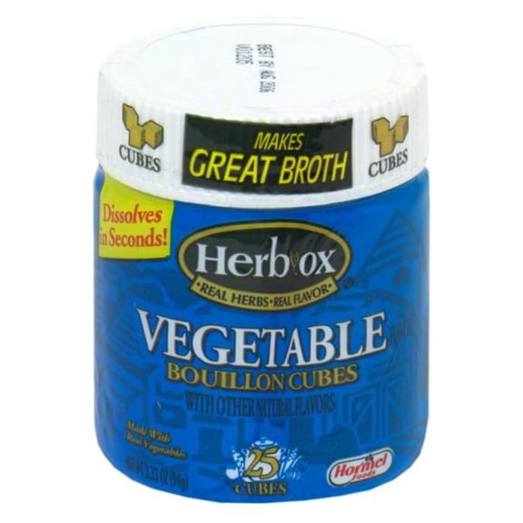 Herb-Ox Vegetable Bouillon Cubes, 3.33oz (Pack of 2)