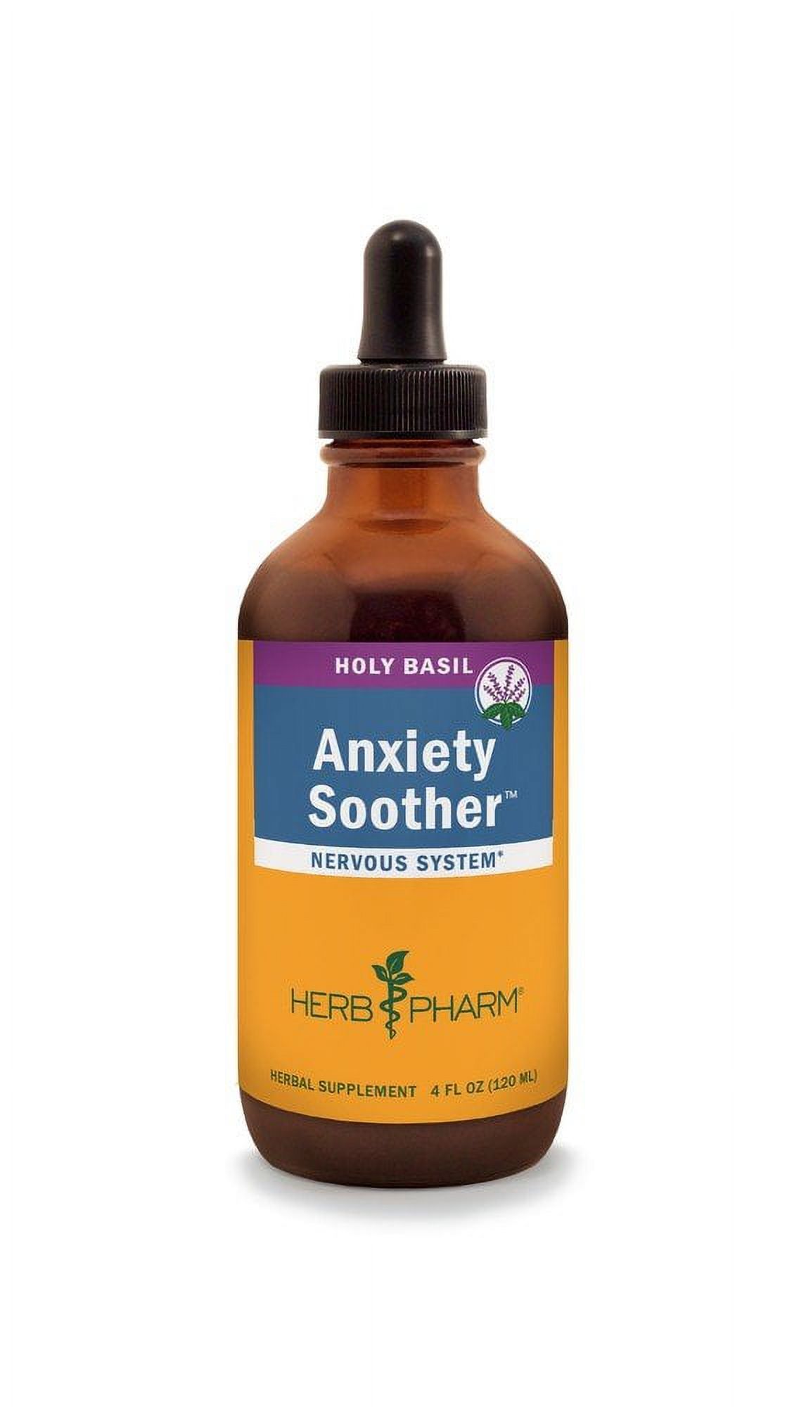 Herb Pharm Anxiety Soother Holy Basil 4 oz Liquid