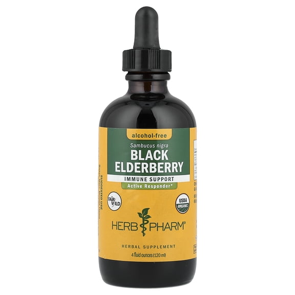 Herb Pharm Black Elderberry Alcohol Free 4 oz Liquid