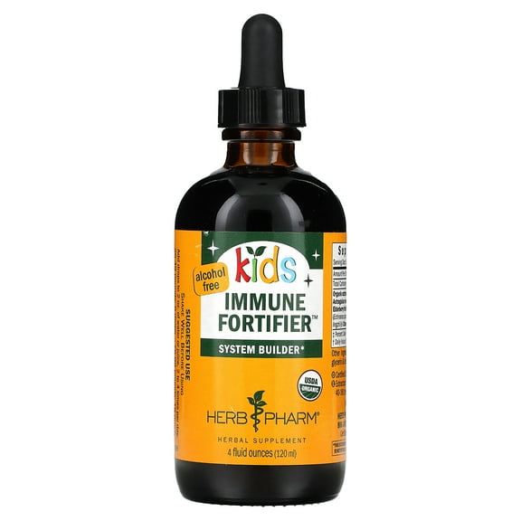 Herb Pharm Kids Certified-Organic Alcohol-Free Immune Fortifier Liquid Herbal Formula, 4 Ounce