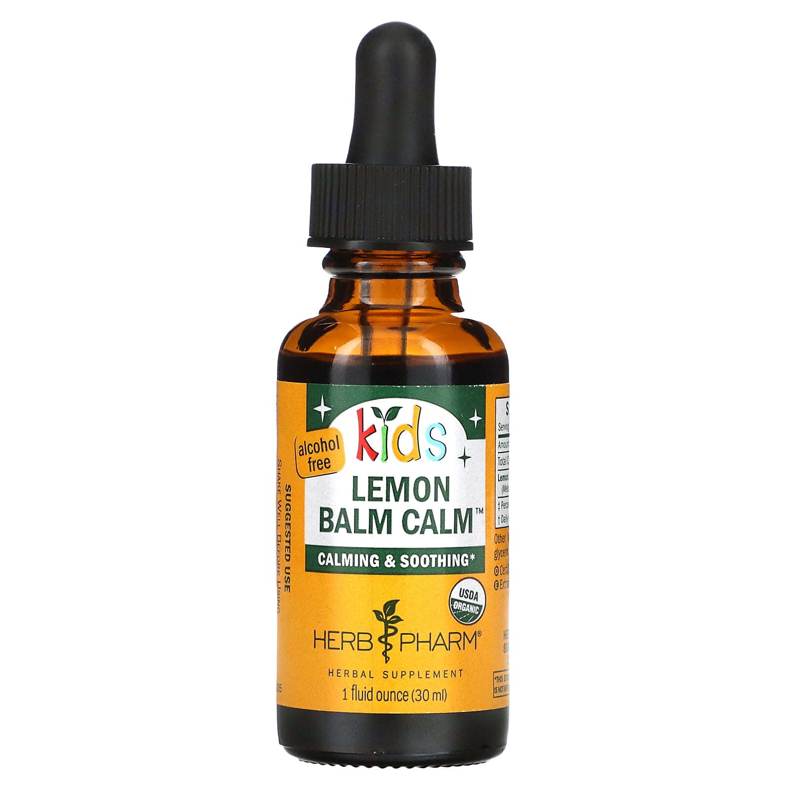 Herb Pharm Kids Lemon Balm Calm, Alcohol Free, 1 fl oz (30 ml