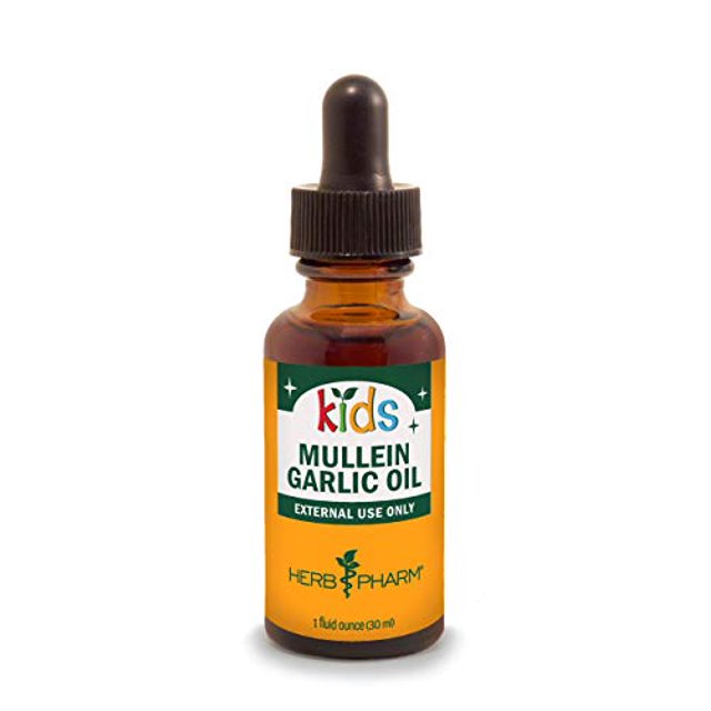 Herb Pharm Kids Mullein and Garlic Oil, 1 Fl Oz, Calendula, Garlic