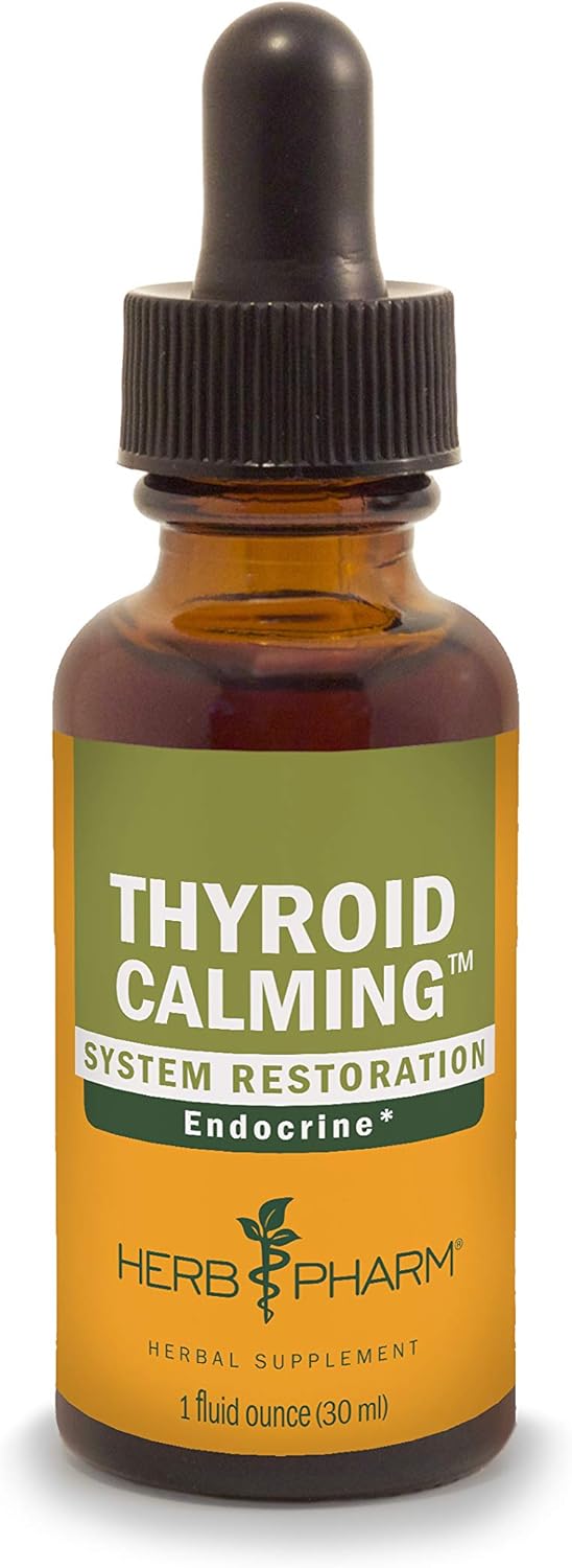 Herb Pharm Thyroid Calming Liquid Herbal Formula for Endocrine System
