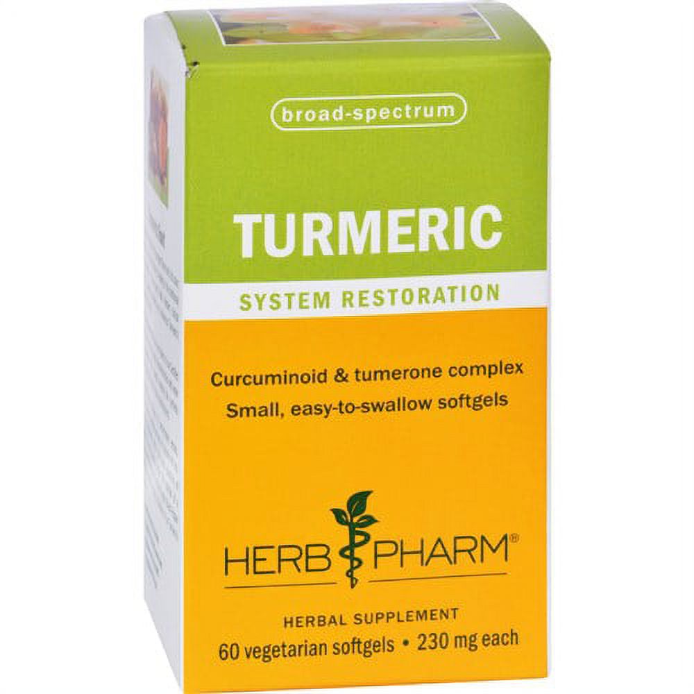 Herb Pharm Turmeric Organic 60 Softgels Single Herb Supplements