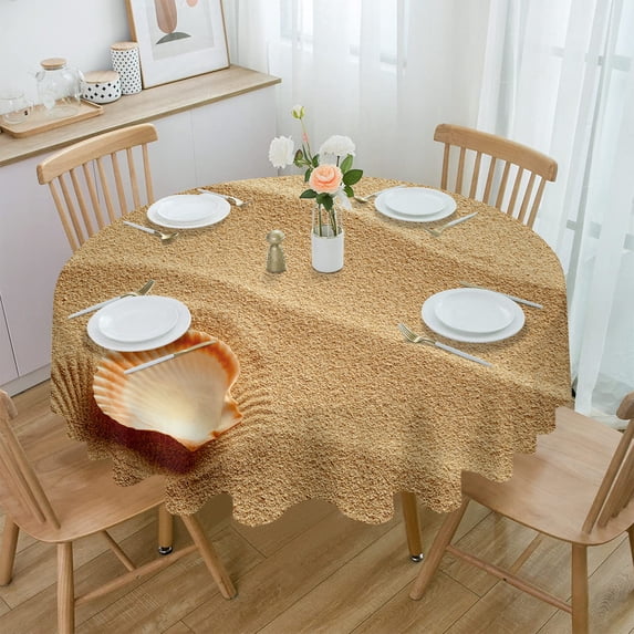 Herb Plant Flower Round Tablecloth Wedding Hotel Table Cover Holiday Dining Table Waterproof Tablecloth