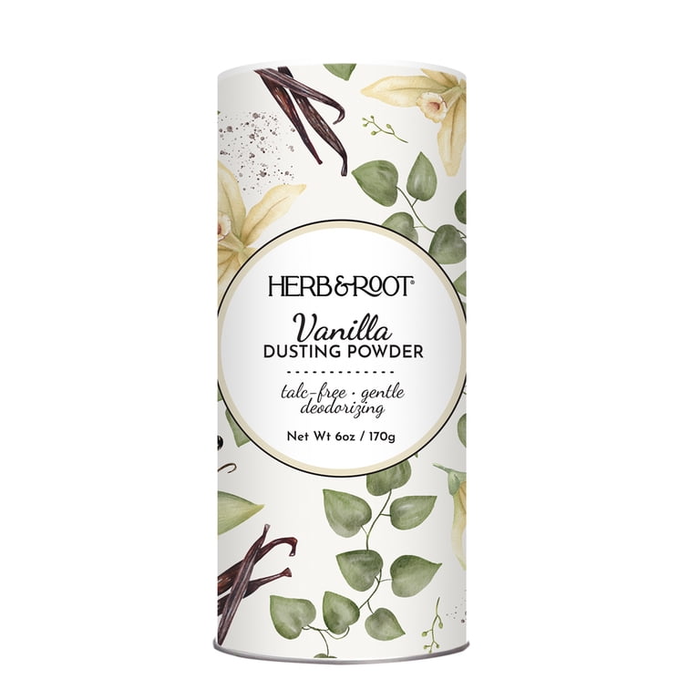 Herb & Root Talc-Free Dusting Body Powder, Vanilla Scent