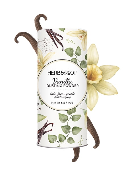 Herb & Root Talc-Free Dusting Body Powder, Vanilla Scent