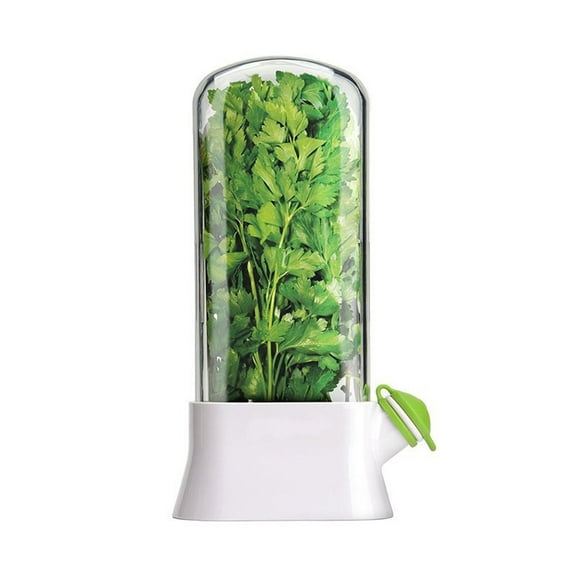 Herb Saver for Refrigerator Herb Keeper Herb Storage Containers Herb Saver Pod for Cilantro, Parsley, Asparagus, Keeps Vegetables