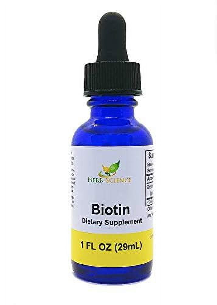 Herb Science Biotin Vitamin B7 Liquid Drops Extract, Alcohol Free