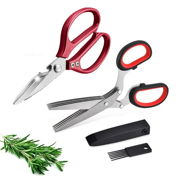 Soul Creat Herb Scissors Kitchen Shears Food Grade Stainless Steel Herb & Vegetable Scissors