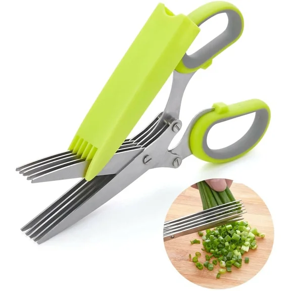 Herb Scissors Set With 5 Blades And Cover - Multipurpose Kitchen