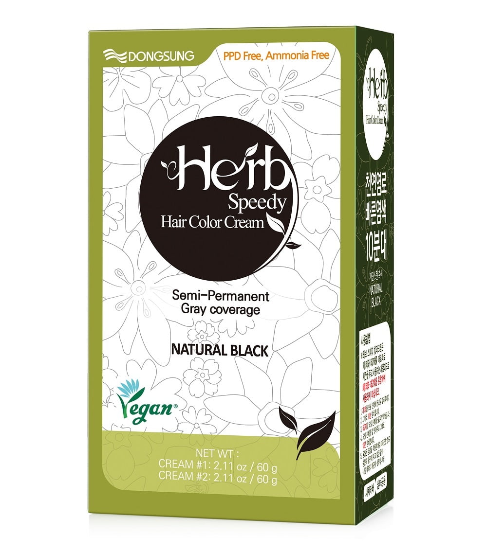 Herb Speedy Natural Hair Dye in Black PPD & Ammonia Free, Suitable for Sensitive Scalp, Allergy