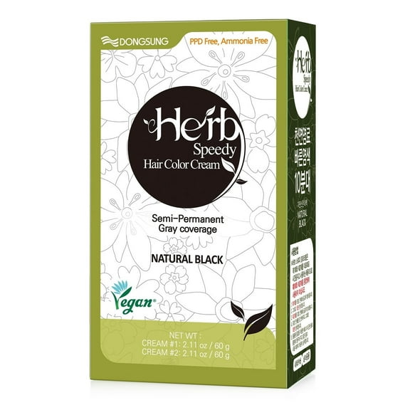 Herb Speedy Natural Black Color PPD Free Hair Dye , Ammonia Free, Sun Protection, Sensitive Scalp, Allergy Free Hair Color