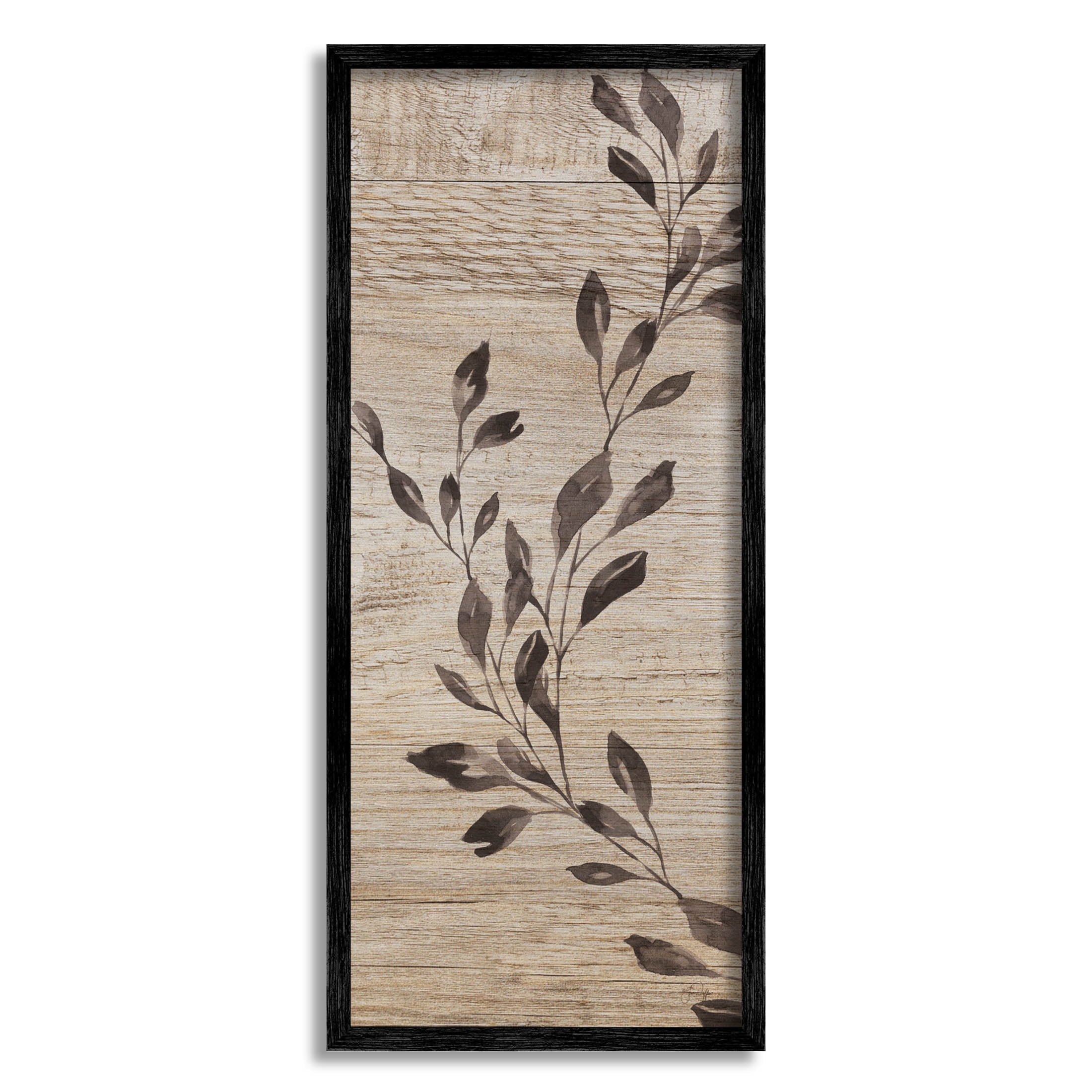 Herb Sprig Botanical Plant Botanical & Floral Graphic Art Black Framed Art Print Wall Art