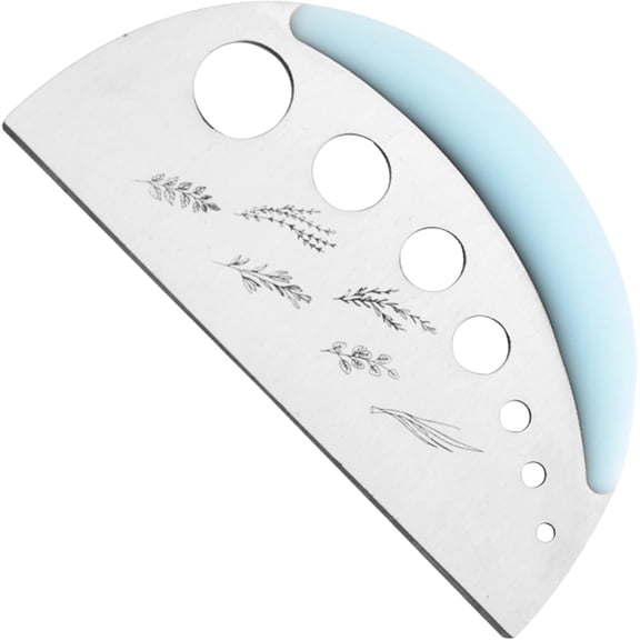 Herb Stripper and Herb Cutter 2 in 1,Herb Stripping Tool Herb Chopper Cilantro Chopper Best Kitchen Gadgets Presents for RV Owners Campers Chefs and Cooking Lovers,1PCS,Blue,Stainless Steel