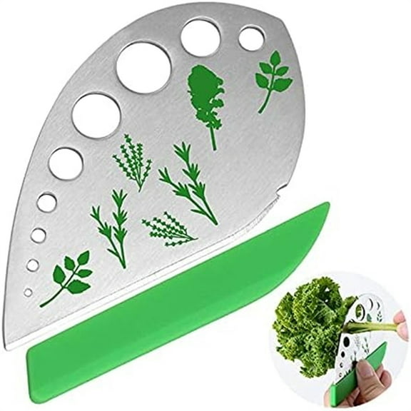 Herb Stripper Jiaedge Green 9 Holes Stainless Kitchen Herbs Stripping Tool Metal Herb Peeler For Collard Greens Stripper,Vegetable Cutter