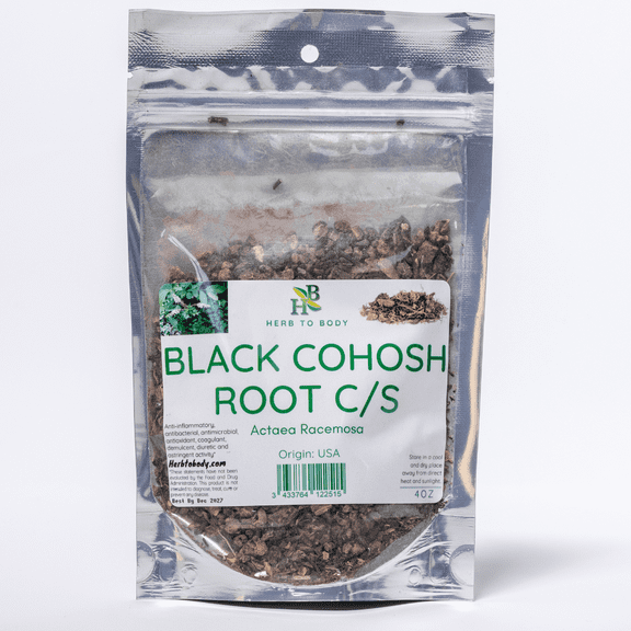 Herb To Body Black Cohosh Root C/S | Cut & Sifted | Actaea Racemosa | Wildcrafted | 4oz