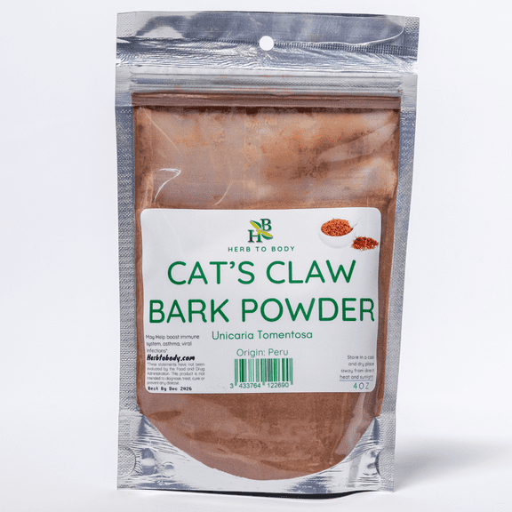 Herb To Body Cat's Claw Bark Powder | Unicaria Tomentosa | Wildcrafted | 4oz