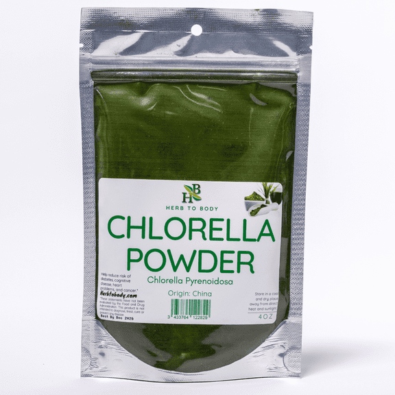 Herb To Body Chlorella Powder | Chlorella Pyrenoidosa | Wildcrafted | 4oz