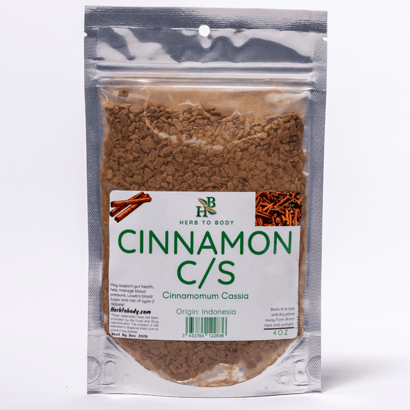Herb To Body Cinnamon C/S | Cut & Sifted | Cinnamomum Cassia | Wildcrafted | 4oz