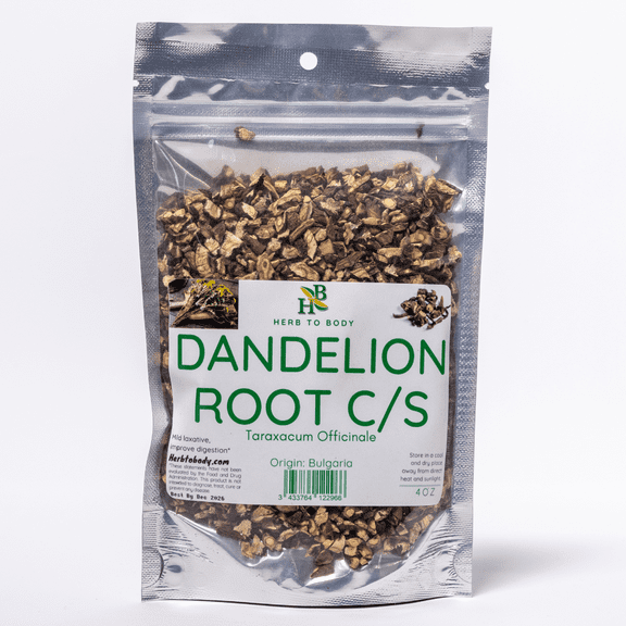 Herb To Body Dandelion Root C/S | Cut & Sifted | Taraxacum Officinale | Wildcrafted | 4oz