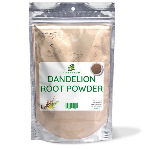 Herb To Body Dandelion Root Powder | Taraxacum Officinale | Wildcrafted | 4oz