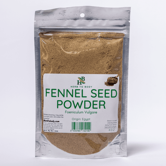 Herb To Body Fennel Seed Powder | Foeniculum Vulgare | Wildcrafted | 4oz