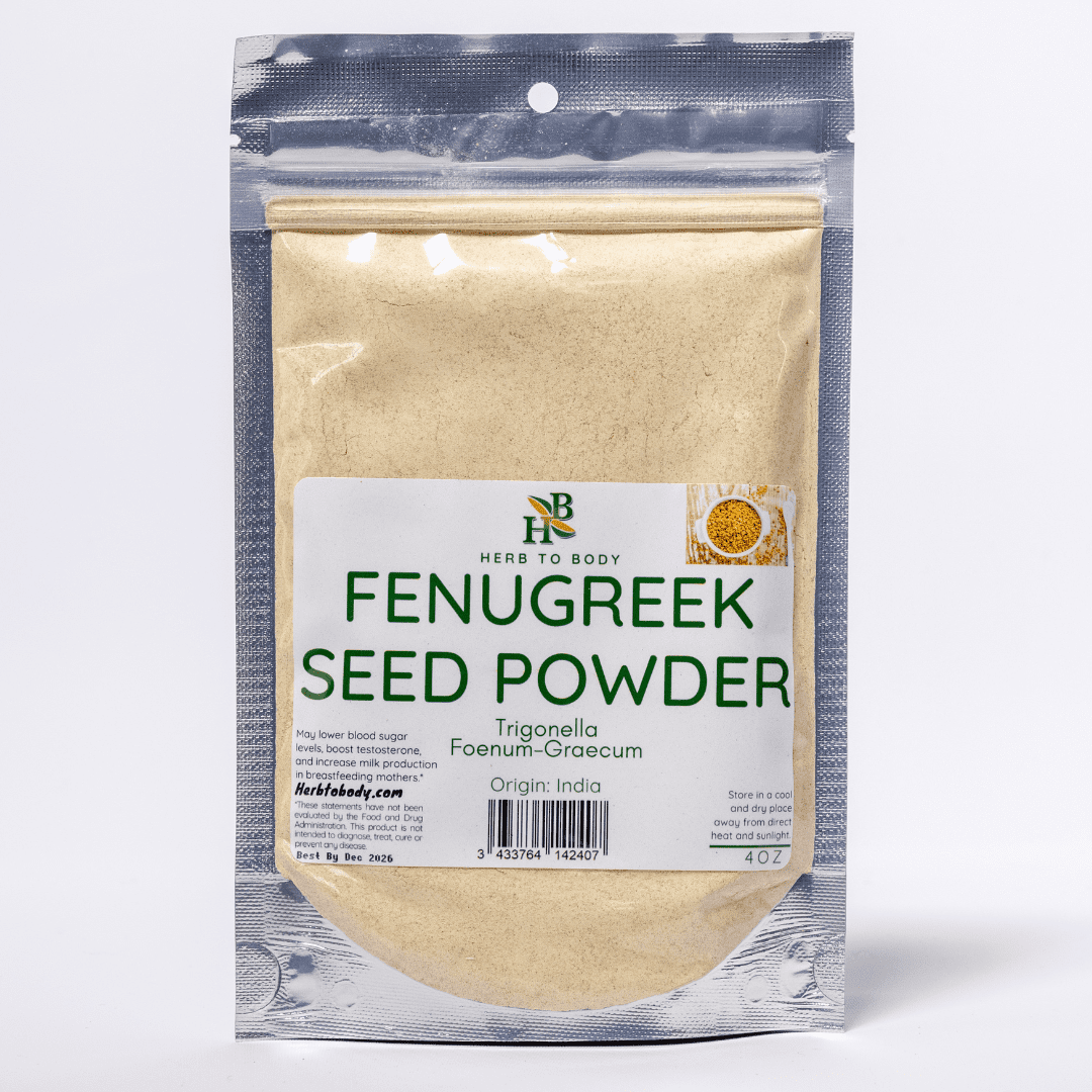 Herb To Body Fenugreek Seed Powder | Trigonella Foenum-Graecum | Wildcrafted | 4oz