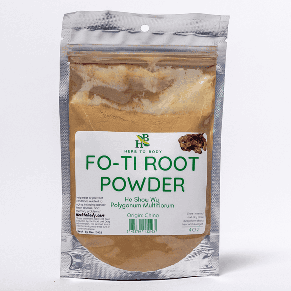 Herb To Body Fo-Ti Root Powder | Polygonum Multiflorum | Wildcrafted | 4oz