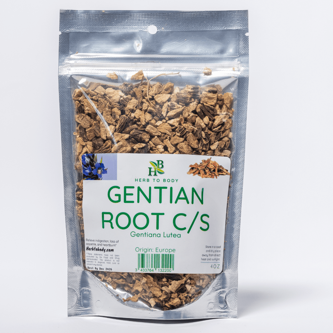Herb To Body Gentian Root C/S Cut & Sifted Gentiana Lutea