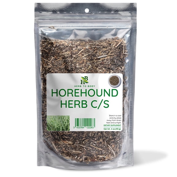 Herb To Body Horehound Herb C/S | Cut & Sifted | Marrubium Vulgare | Wildcrafted | 4oz
