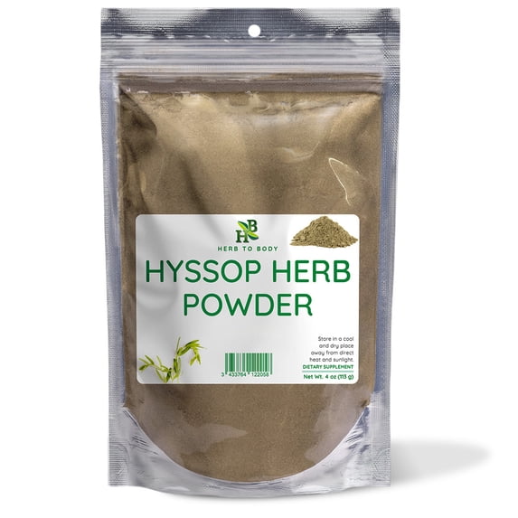 Herb To Body Hyssop Herb Powder | Hyssopus Officinalis | Wildcrafted | 4oz