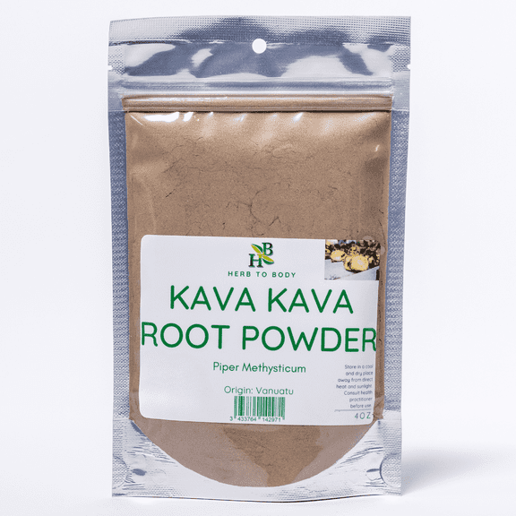 Herb To Body Kava Kava Root Powder -  Vanuatu Kava 4oz , Finely Ground for Botanical Use, Traditional Preparations & Blends Flavor for a Tranquil Experience