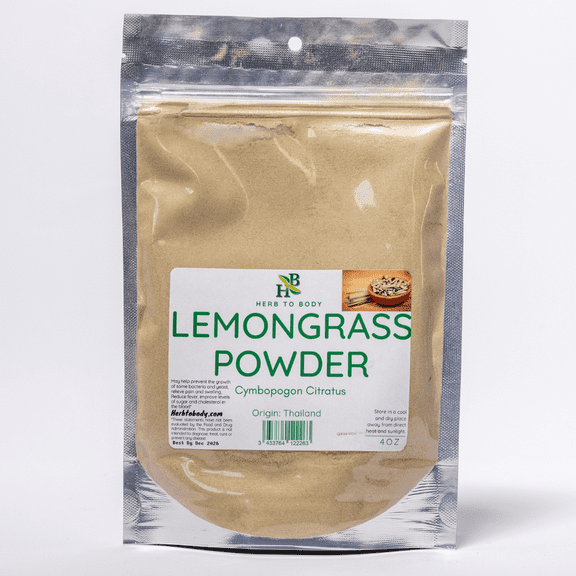 Herb To Body Lemongrass Powder | Cymbopogon Citratus | Wildcrafted | 4oz