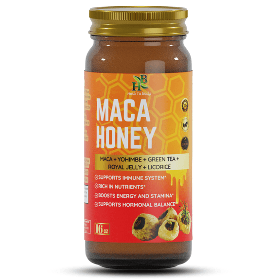 Herb To Body Maca Honey | Multifloral Honey | Wildcrafted | 16oz