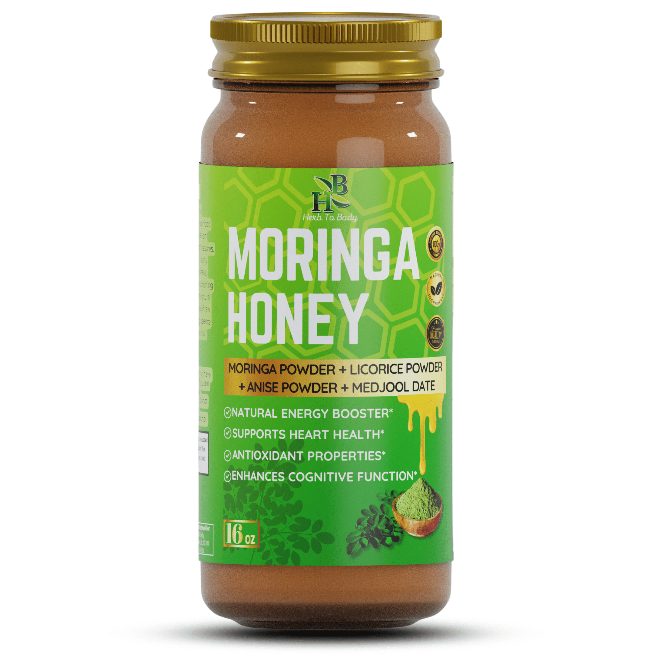 Herb To Body Moringa Honey | Multifloral Honey | Wildcrafted | 16oz