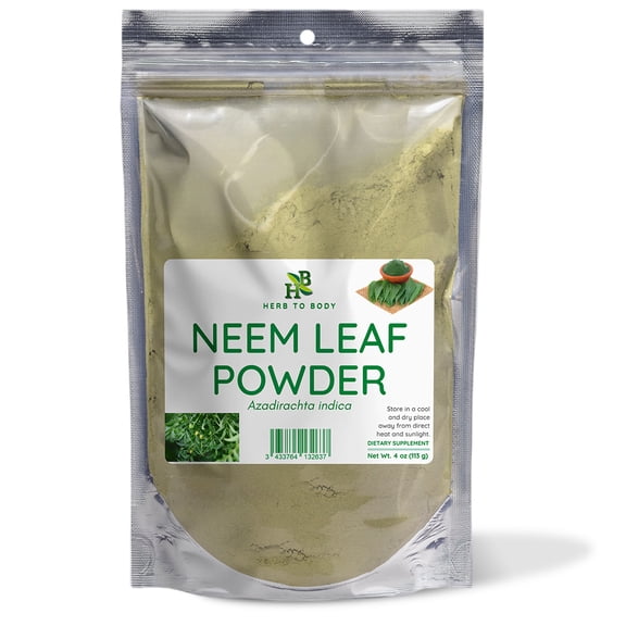 Herb To Body Neem Leaf Powder | Asadirachta Indica | Wildcrafted | 4oz