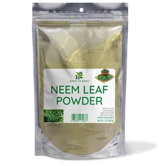 Herb To Body Neem Leaf Powder | Asadirachta Indica | Wildcrafted | 4oz