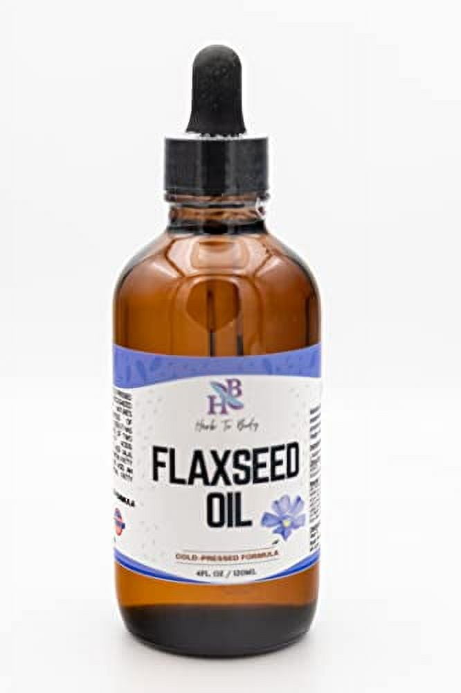 Herb To Body Organic FlaxSeed Oil 4oz Cold Pressed Formula Great to
