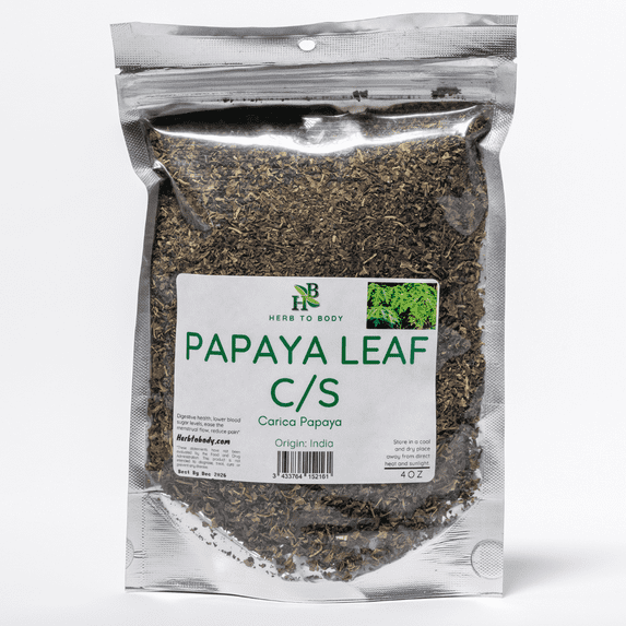 Herb To Body Papaya Leaf C/S (Cut & Sifted) | Carica Papaya | Wildcrafted | 4oz