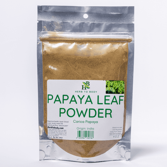 Herb To Body Papaya Leaf Powder | Carica Papaya | Wildcrafted | 4oz