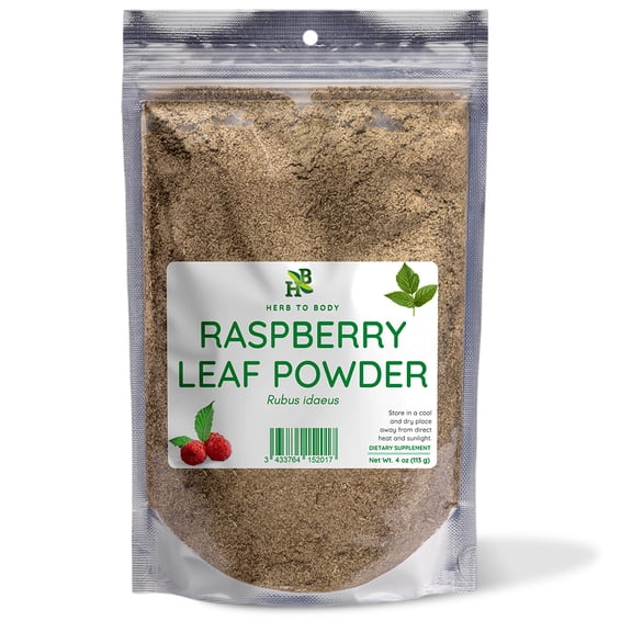 Herb To Body Raspberry Leaf Powder | Rubus Idaeus | Wildcrafted | 4oz
