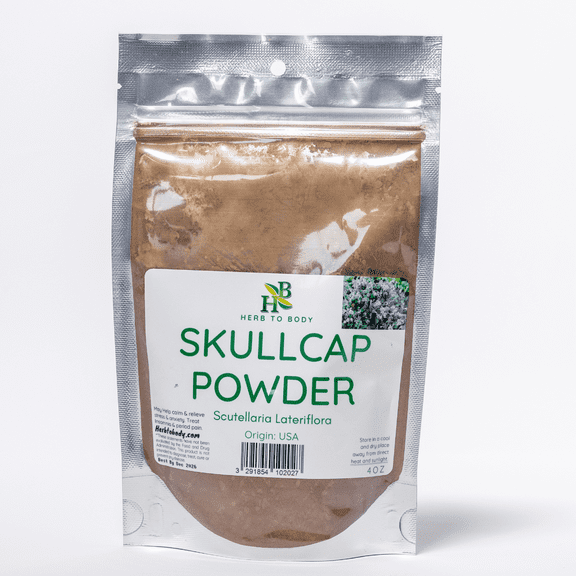 Herb To Body Skullcap Powder | Scutellaria Lateriflora | Wildcrafted | 4oz
