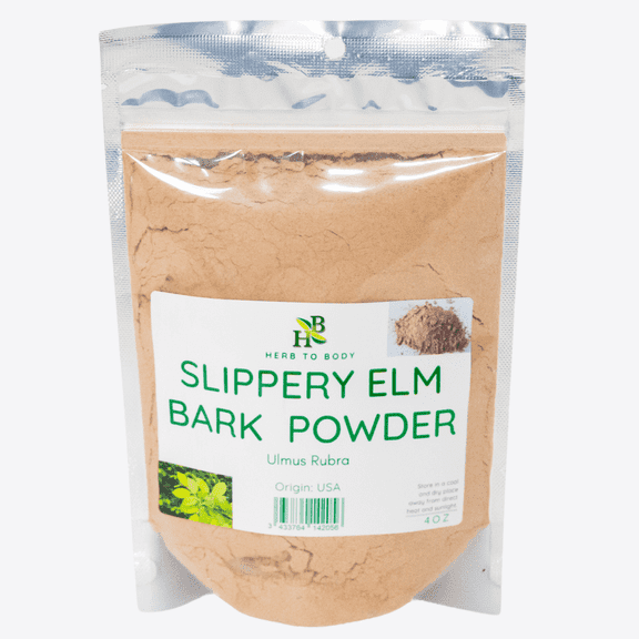 Herb To Body Slippery Elm Bark Powder | Ulmus Rubra | Wildcrafted | 4oz