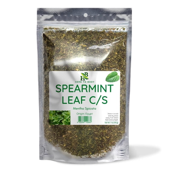 Herb To Body Spearmint Leaf C/S | Cut & Sifted | Mentha Spicata | Wildcrafted | 4oz