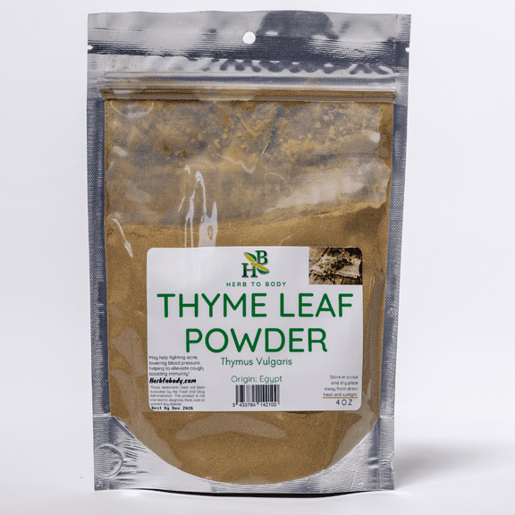 Herb To Body Thyme Leaf Powder | Thymus Vulgaris | Wildcrafted | 4oz