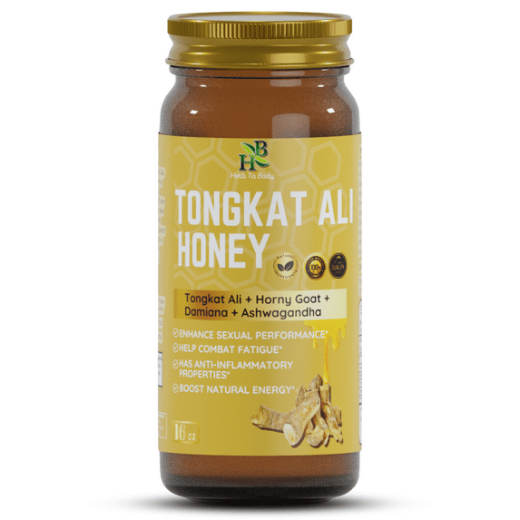 Herb To Body Tongkat Ali Honey | Multifloral Honey | Wildcrafted | 16oz