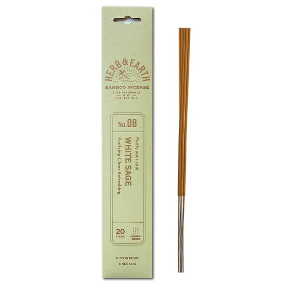 H&E - White Sage - Bamboo Incense 20 sticks