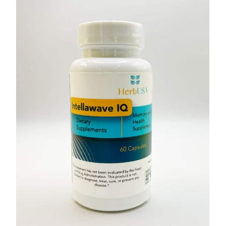 HerbUSA - IntellawaveIQ | Brain Memory Health Supplements, 60 Capsules
