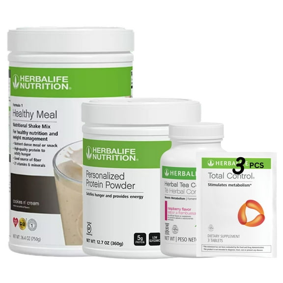 Herbal life. Formula 1 Cookies N' Cream, Tea Raspberry 1.8 oz, PPP & Total Control 3 Pcs